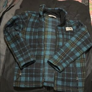 The North Face Kids Blue Plaid Jacket